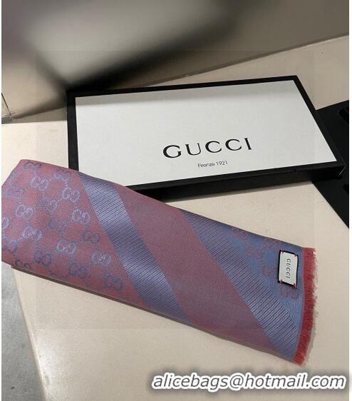 Best Price Gucci Silk Square Shawl Scarf 140x140cm 0721 Purple/Pink 2023