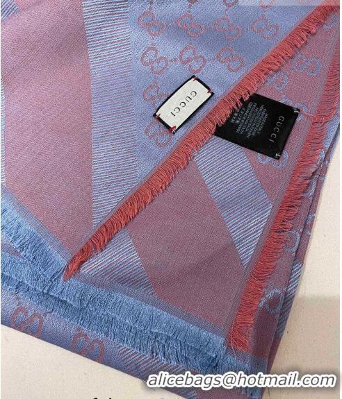 Best Price Gucci Silk Square Shawl Scarf 140x140cm 0721 Purple/Pink 2023