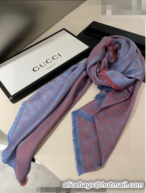 Best Price Gucci Silk Square Shawl Scarf 140x140cm 0721 Purple/Pink 2023