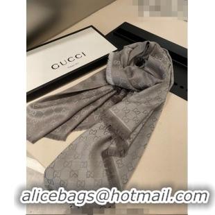 Pretty Style Gucci Silk Square Shawl Scarf 140x140cm 0721 Grey 2023