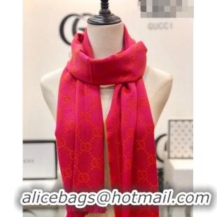 Trendy Design Gucci GG Wool Long Scarf 48x180cm 0803 Pink/Orange 2023