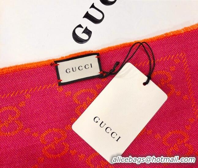 Trendy Design Gucci GG Wool Long Scarf 48x180cm 0803 Pink/Orange 2023