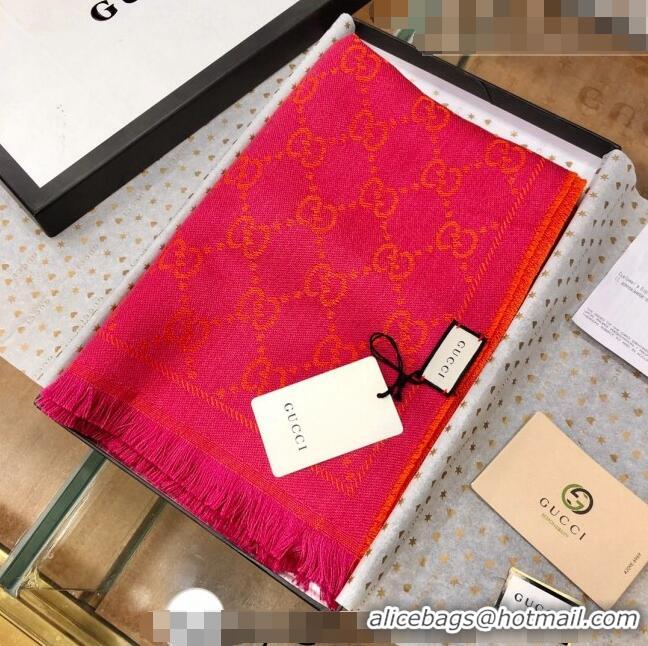 Trendy Design Gucci GG Wool Long Scarf 48x180cm 0803 Pink/Orange 2023