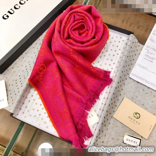 Trendy Design Gucci GG Wool Long Scarf 48x180cm 0803 Pink/Orange 2023