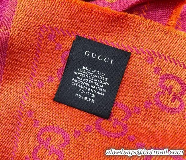 Trendy Design Gucci GG Wool Long Scarf 48x180cm 0803 Pink/Orange 2023