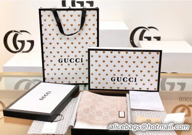 Affordable Price Gucci GG Wool Long Scarf 48x180cm 0803 Beige 2023