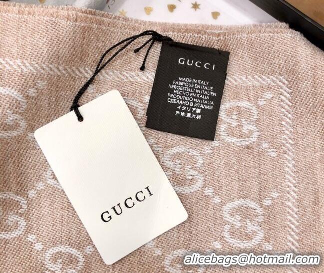 Affordable Price Gucci GG Wool Long Scarf 48x180cm 0803 Beige 2023