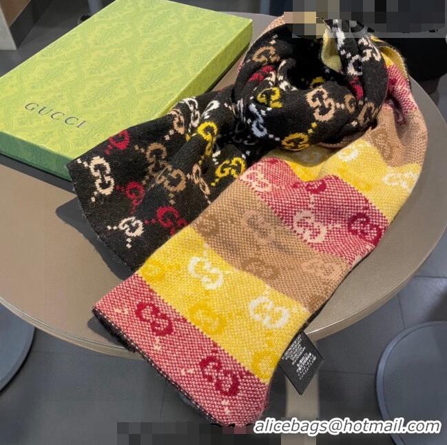 Top Quality Gucci Cashmere Long Scarf 35x180cm 0815 Multicolor 2023