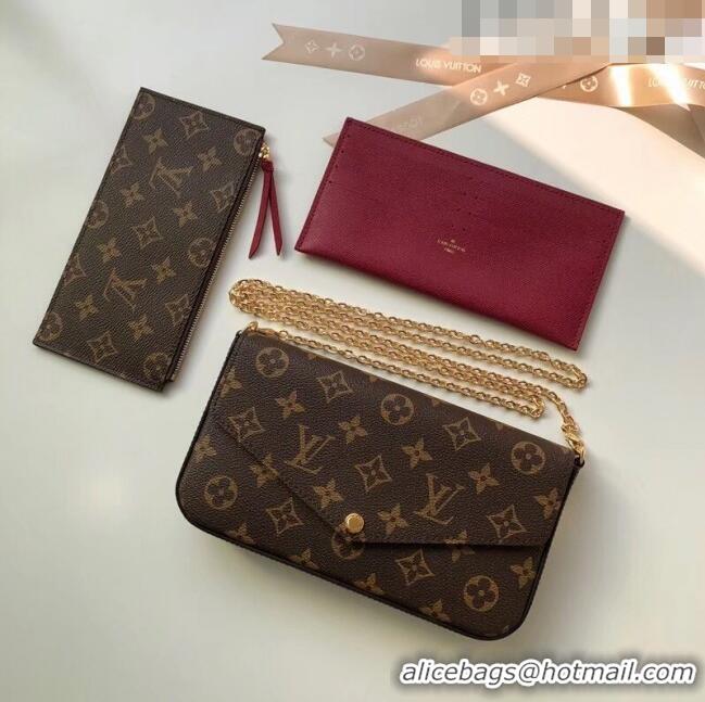 Promotional Louis Vuitton Monogram Canvas Pochette Felicie Chain Wallet M61276