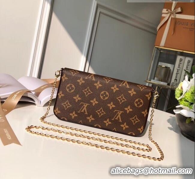 Promotional Louis Vuitton Monogram Canvas Pochette Felicie Chain Wallet M61276