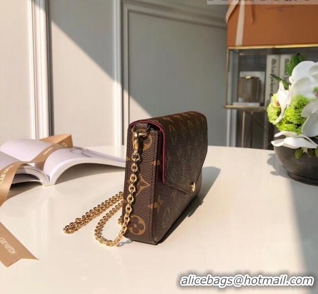 Promotional Louis Vuitton Monogram Canvas Pochette Felicie Chain Wallet M61276