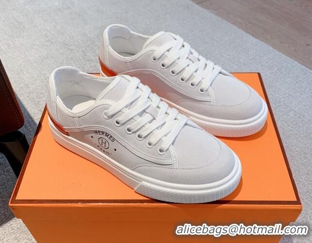 Grade Quality Hermes Get Low-top Sneakers in Suede and Calfskin Light Grey 620146 