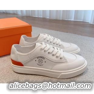 Most Popular Hermes Get Low-top Sneakers in Calfskin White 620149