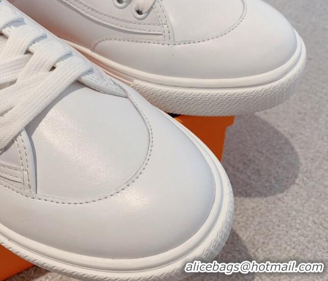 Most Popular Hermes Get Low-top Sneakers in Calfskin White 620149