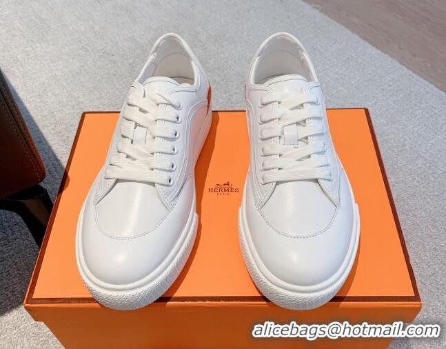 Most Popular Hermes Get Low-top Sneakers in Calfskin White 620149