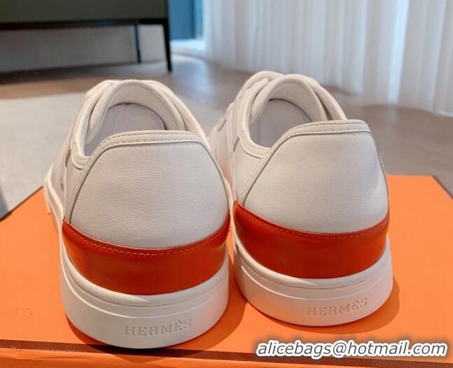 Most Popular Hermes Get Low-top Sneakers in Calfskin White 620149