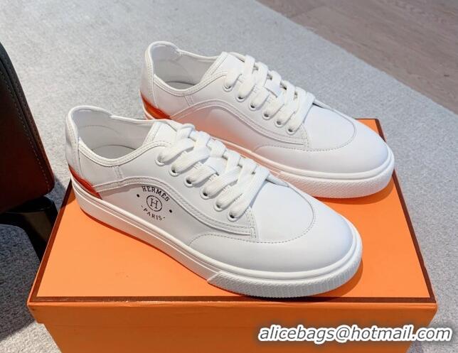 Most Popular Hermes Get Low-top Sneakers in Calfskin White 620149