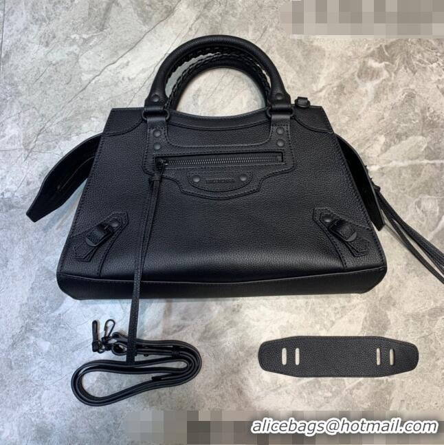 Low Price Balenciaga Neo Classic Small Bag in Grained Calfskin 638511 All Black