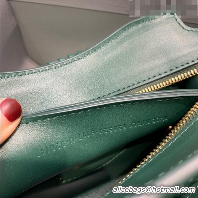 Buy Discount Balenciaga Neo Classic Mini Top Handle Bag in Smooth Calfskin 10441 Green/Gold