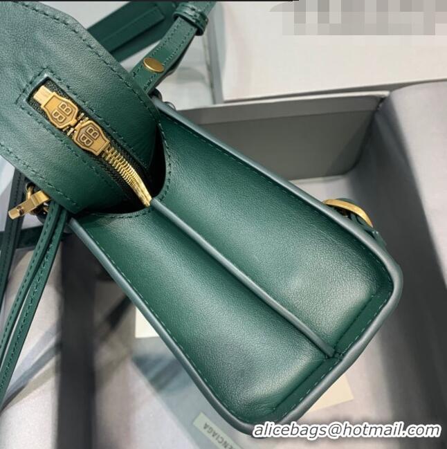 Buy Discount Balenciaga Neo Classic Mini Top Handle Bag in Smooth Calfskin 10441 Green/Gold