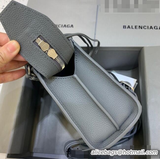 Trendy Design Balenciaga Neo Classic Mini Bag in Grained Calfskin 638512 Dark Grey/Gold