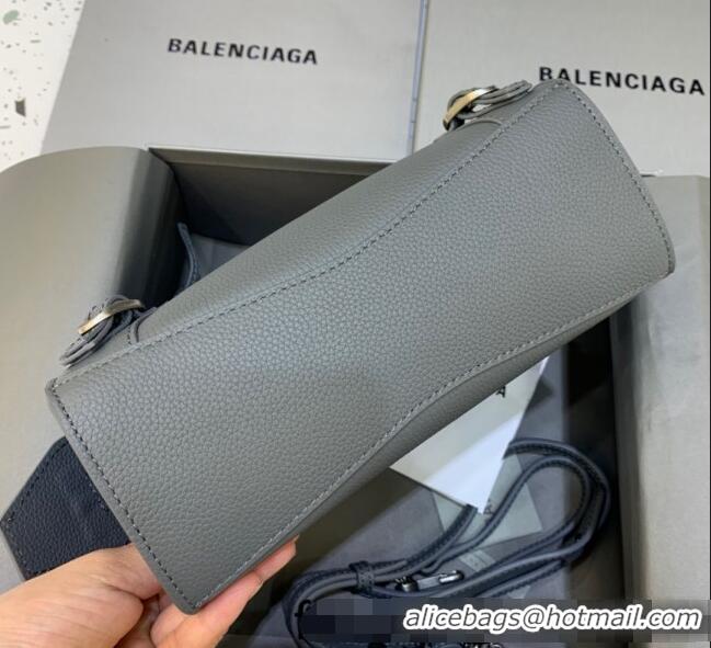 Trendy Design Balenciaga Neo Classic Mini Bag in Grained Calfskin 638512 Dark Grey/Gold