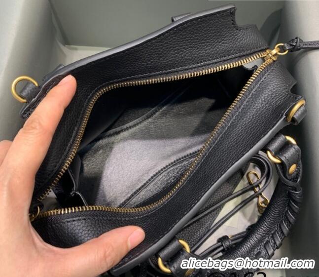 Promotional Balenciaga Neo Classic Mini Bag in Grained Calfskin 638512 Black/Gold