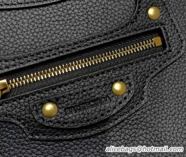 Promotional Balenciaga Neo Classic Mini Bag in Grained Calfskin 638512 Black/Gold