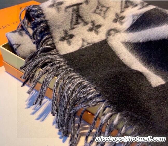 Traditional Specials Louis Vuitton Cashmere Long Scarf 45x210cm 0815 Grey/Black 2023