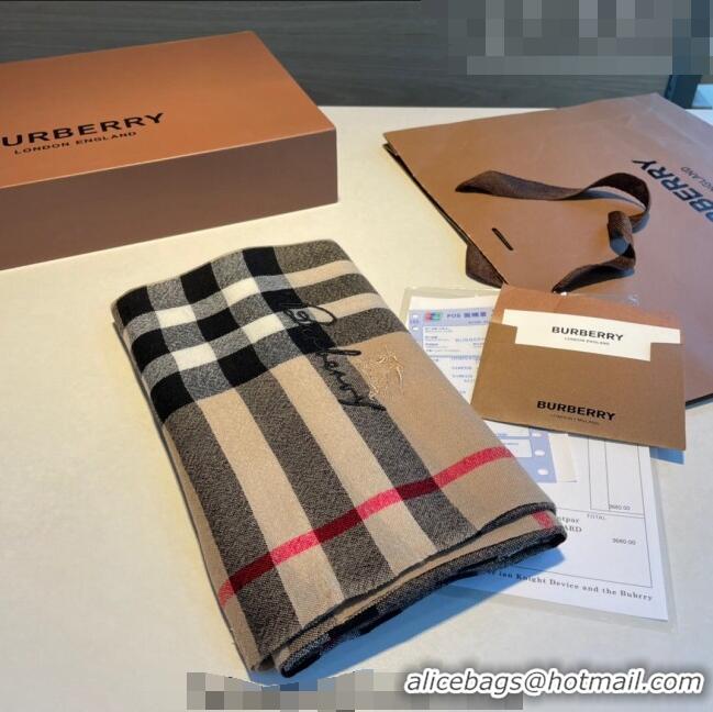 Top Quality Burberry Classic Check Cashmere Long Scarf 70x220cm 0815 2023