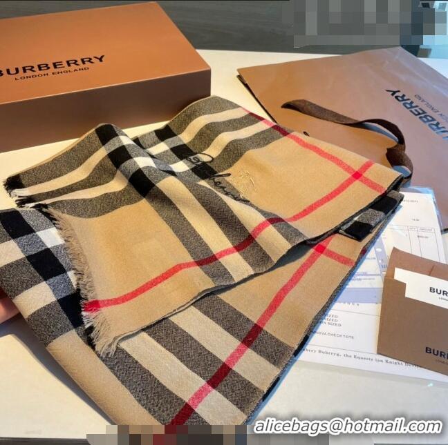 Top Quality Burberry Classic Check Cashmere Long Scarf 70x220cm 0815 2023