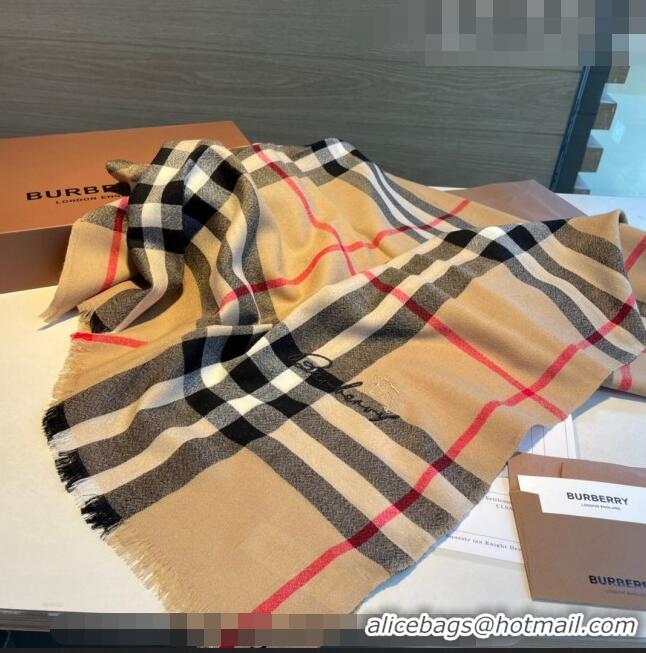 Top Quality Burberry Classic Check Cashmere Long Scarf 70x220cm 0815 2023