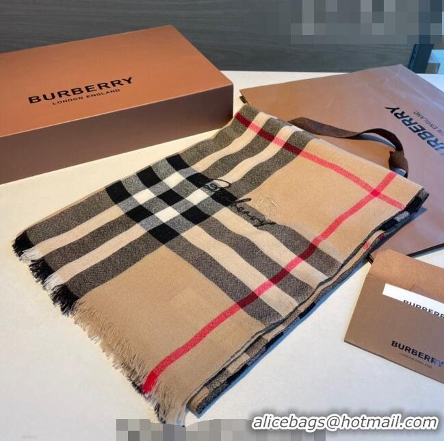 Top Quality Burberry Classic Check Cashmere Long Scarf 70x220cm 0815 2023