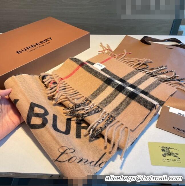 Top Grade Burberry Logo Reversible Long Scarf 30x168cm 0815 2023