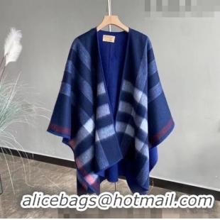 Luxurious Design Burberry Cashmere Cape140x140cm 0815 Blue 2023