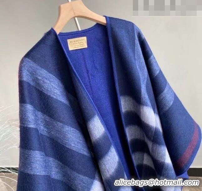 Luxurious Design Burberry Cashmere Cape140x140cm 0815 Blue 2023