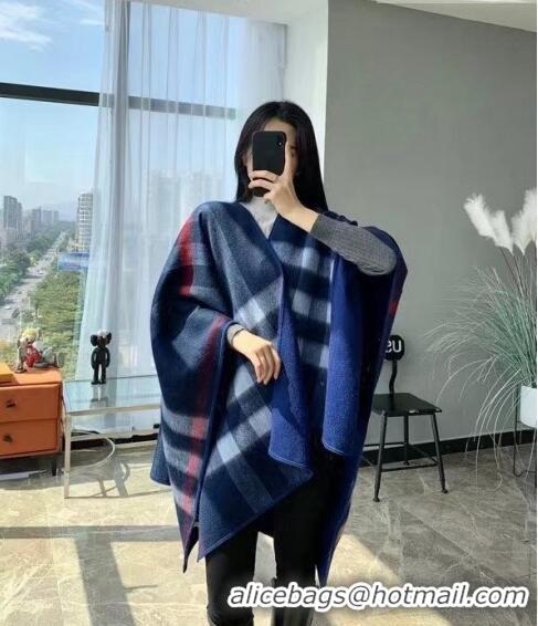 Luxurious Design Burberry Cashmere Cape140x140cm 0815 Blue 2023