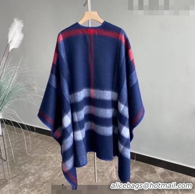 Luxurious Design Burberry Cashmere Cape140x140cm 0815 Blue 2023