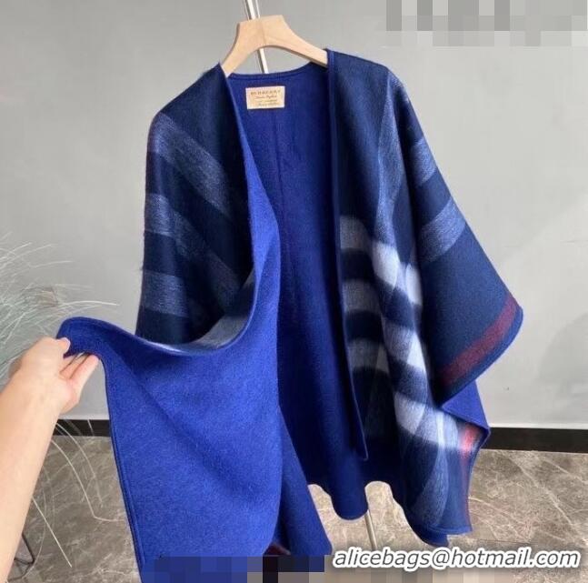 Luxurious Design Burberry Cashmere Cape140x140cm 0815 Blue 2023