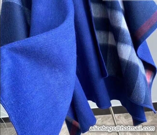 Luxurious Design Burberry Cashmere Cape140x140cm 0815 Blue 2023