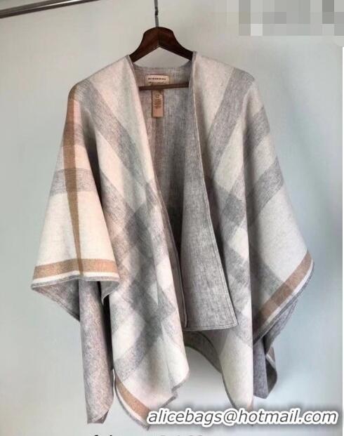 Popular Style Burberry Cashmere Cape140x140cm 0815 Grey/White 2023