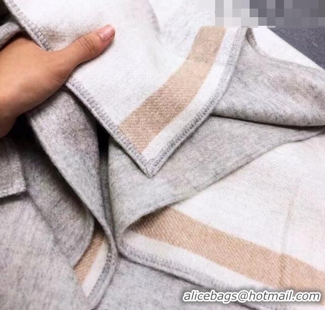 Popular Style Burberry Cashmere Cape140x140cm 0815 Grey/White 2023