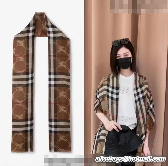 Buy Cheapest Burberry Printed Check Long Scarf 70x220cm 0815 2023