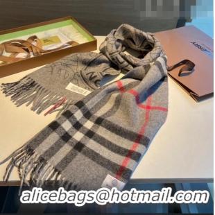 Buy Discount Burberry TB Cashmere Long Scarf 32x200cm B5062 Grey 2023