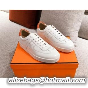 Top Design Hermes Boomerang Sneakers in Smooth Calfskin White 625052