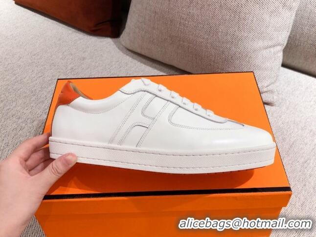 Top Design Hermes Boomerang Sneakers in Smooth Calfskin White 625052