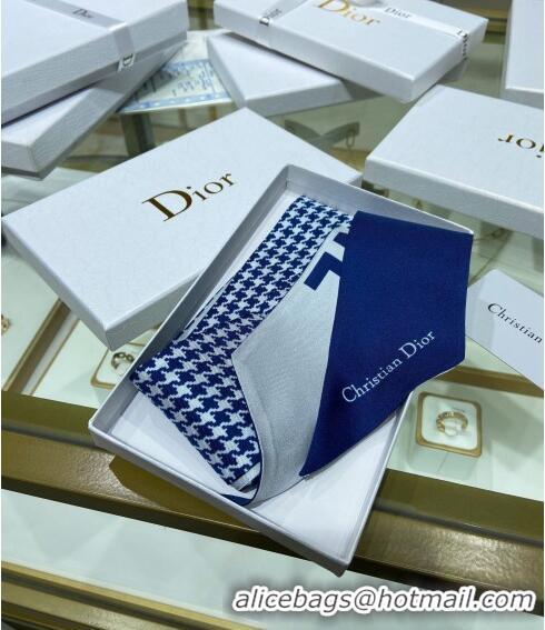 Good Product Dior Silk Twilly Bandeau 6x105cm DSTB121302 Blue