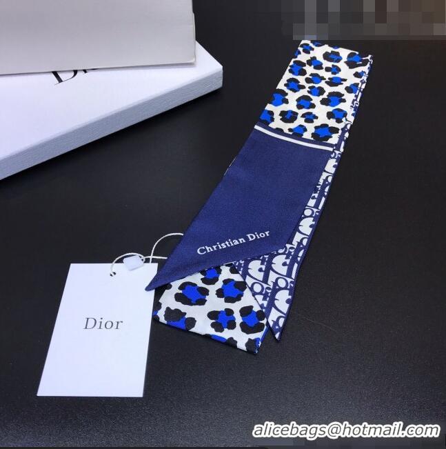 Unique Style Dior Silk Twilly Bandeau 7x120cm DSTB121306 Blue