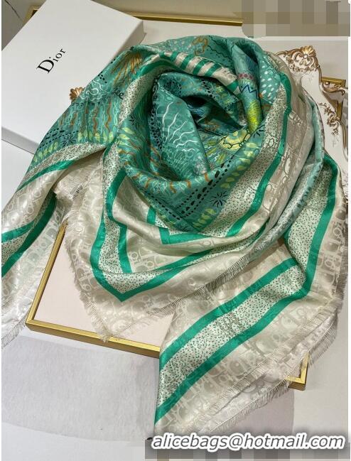 Promotional Dior Silk Sqaure Scarf 110x110cm D30909 Green