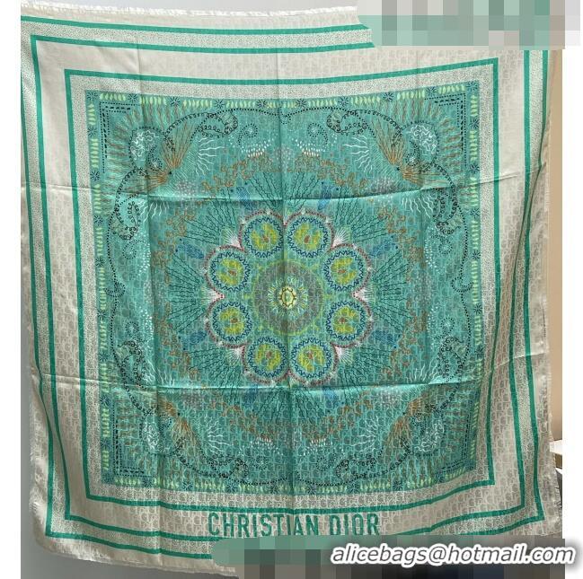 Promotional Dior Silk Sqaure Scarf 110x110cm D30909 Green